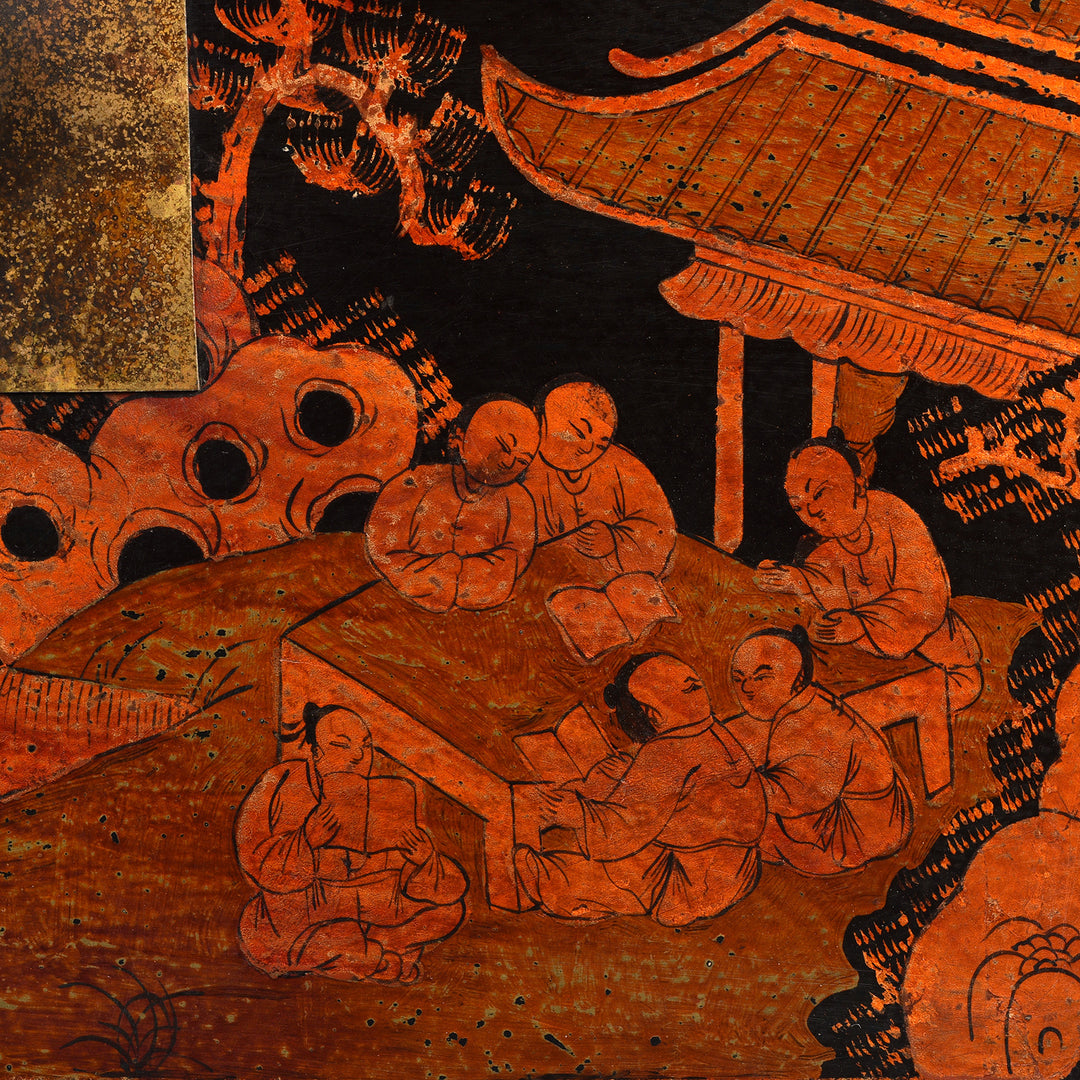 Chinese Painted Lacquer Box - Ca 1930