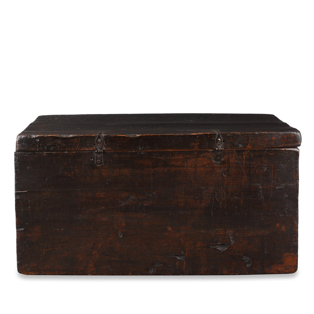 Back Of Old Antique Painted Tibetan Chest | Indigo Antiques