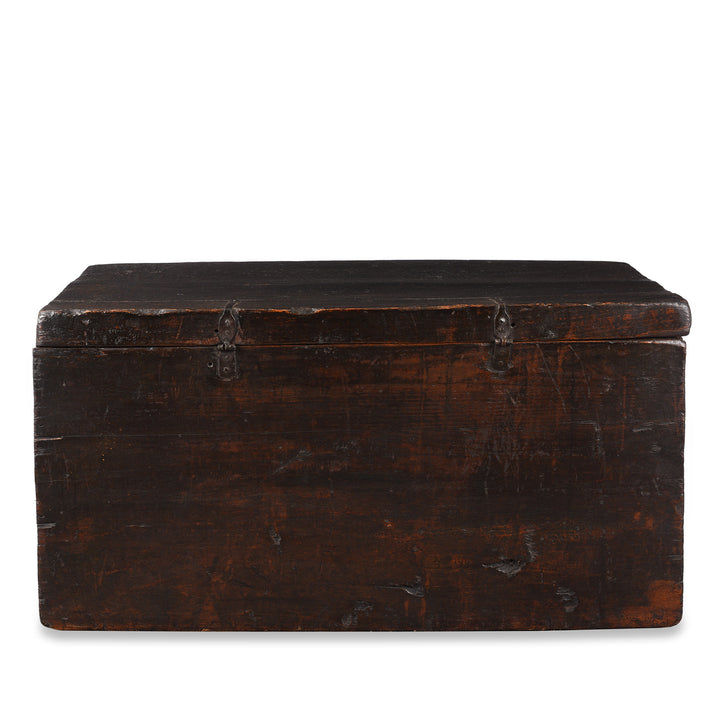 Back Of Old Antique Painted Tibetan Chest | Indigo Antiques