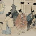 'Visiting Edo Castle on New Years Day' Original Woodblock by Toyohara Chikanobu - Ca 1897