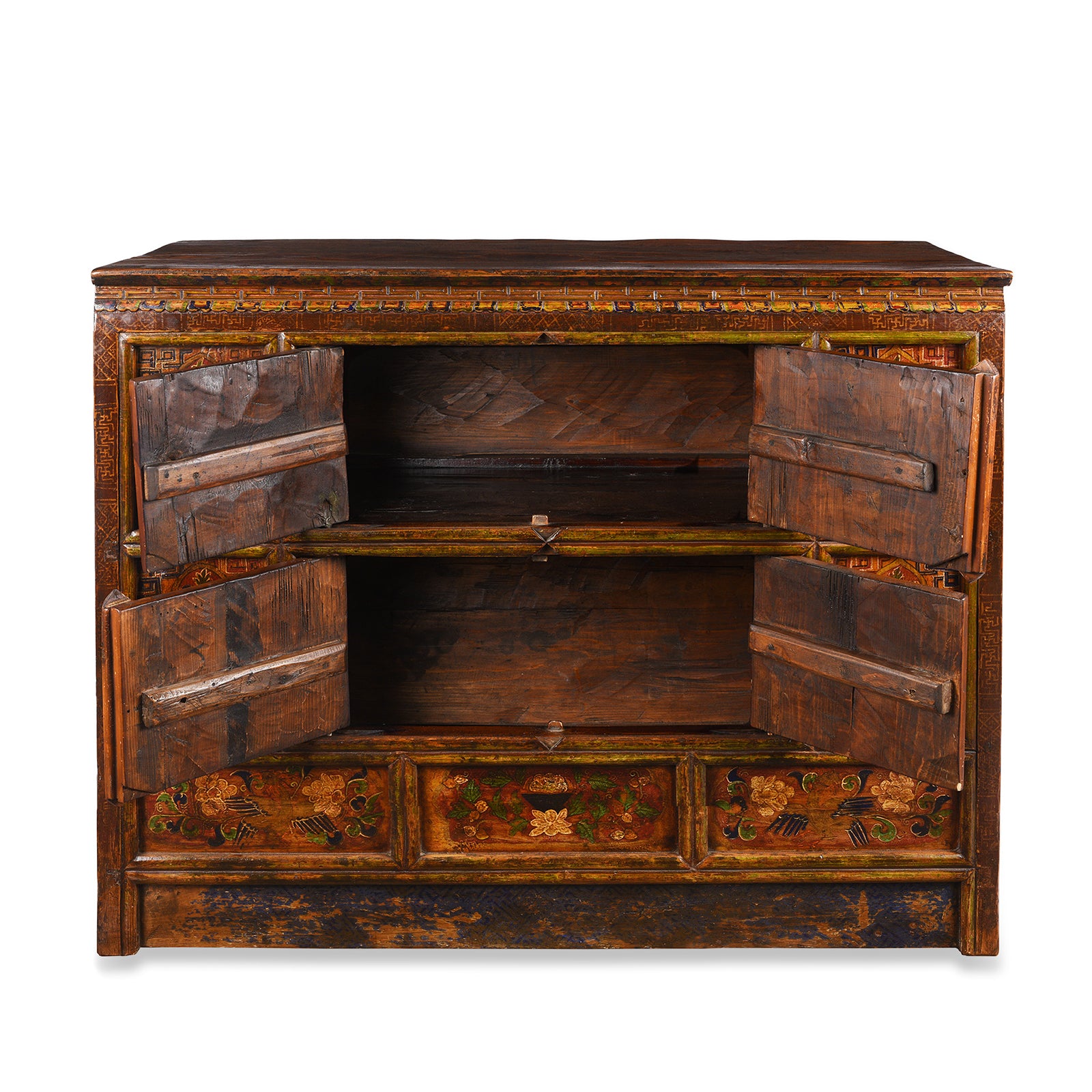 Tibetan Painted Altar Cabinet -  Ca 1900