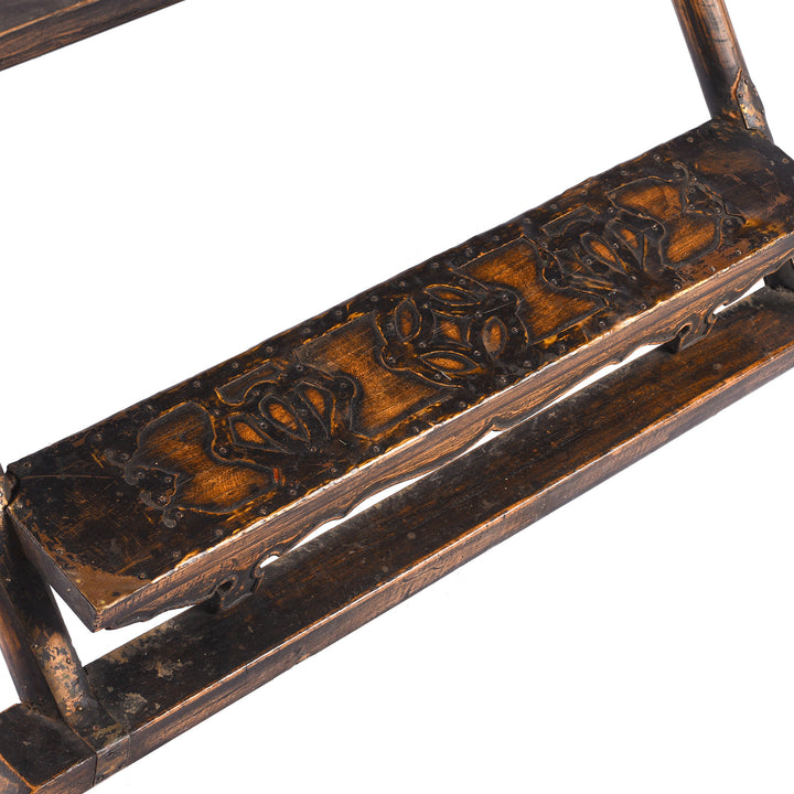 Caring Detail From An Excellent 20thC Copy of a Folding Horseshoe Chair (Jiaoyi) | Indigo Antiques