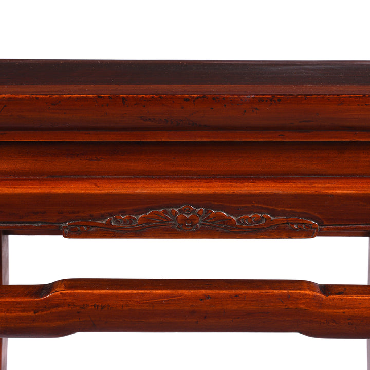 Carving Detail From Vintage Hardwood Low Table From Jiangsu | Indigo Antiques