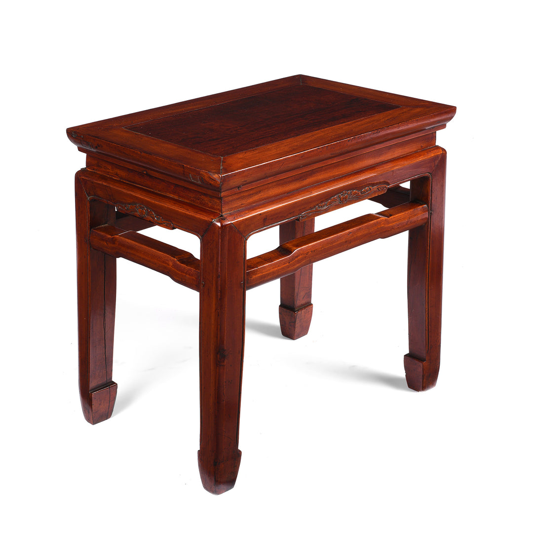 Angled View Of Vintage Hardwood Low Table From Jiangsu | Indigo Antiques