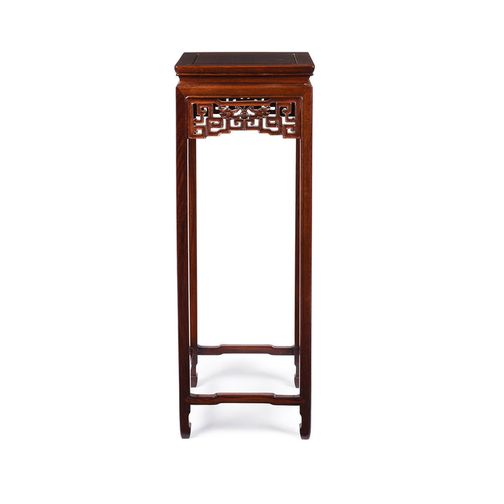 Vintage Hongmu Hardwood Chinese Flower Stand With Hoof Feet - Ca 1960's| Indigo Antiques