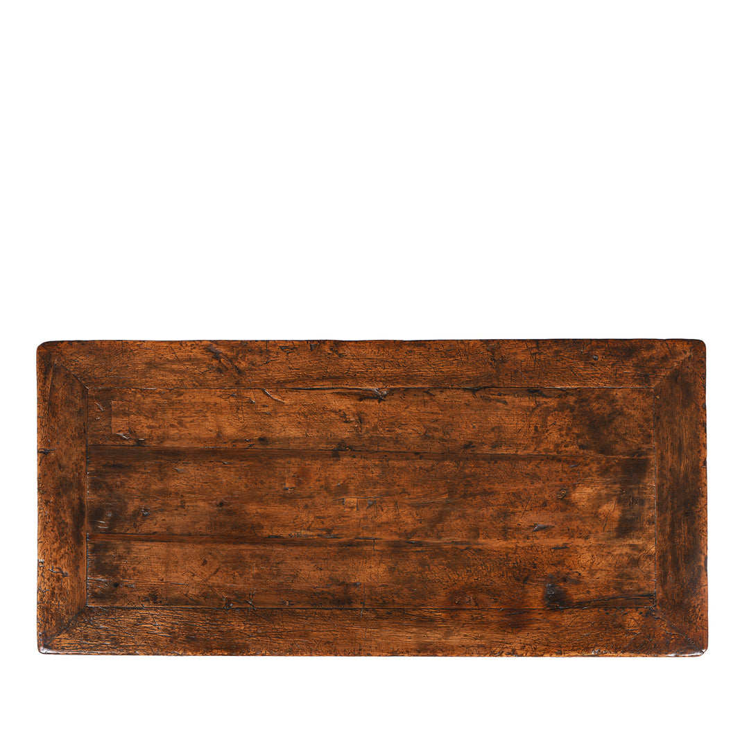 Top Down View f Antique Chinese Cypress Half Table | Indigo Antiques