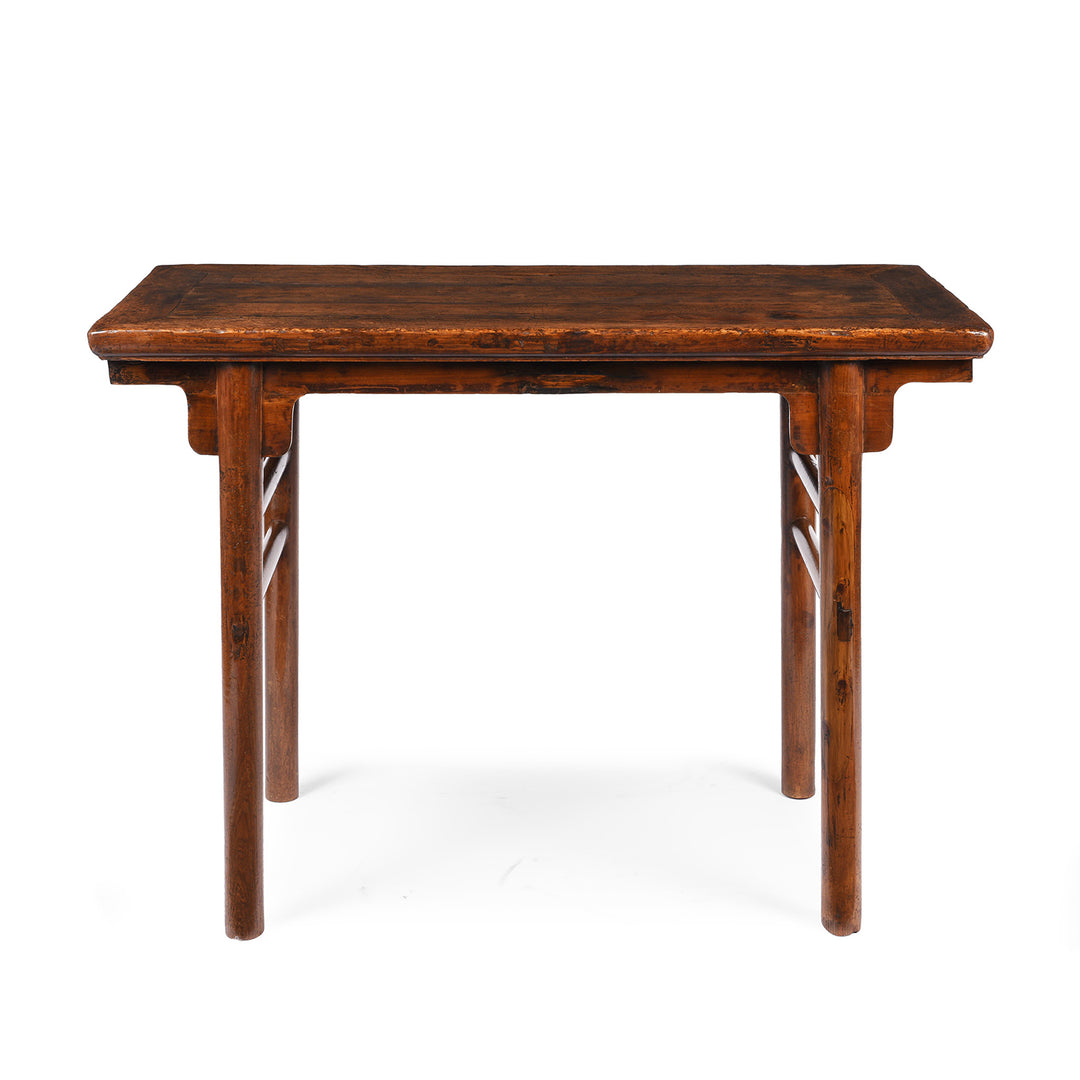 Back Of Antique Chinese Cypress Half Table | Indigo Antiques