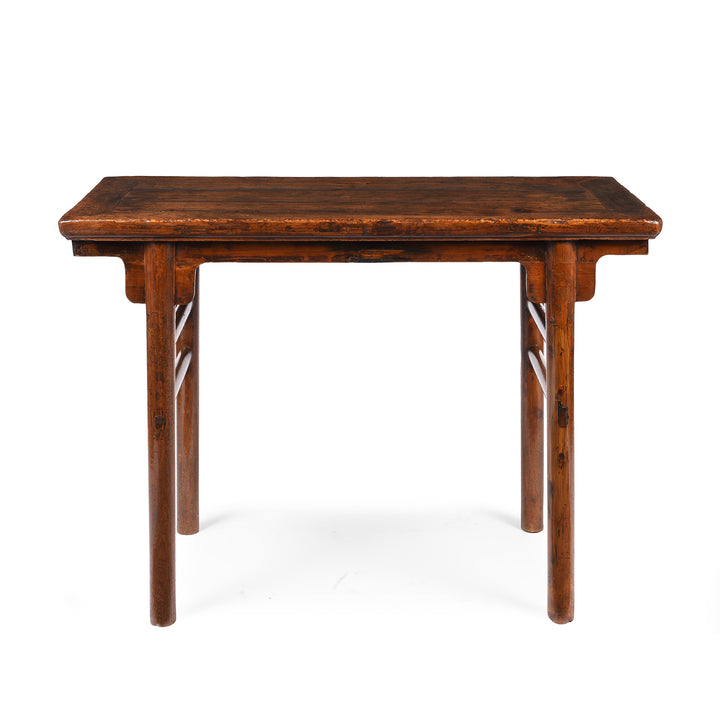 Back Of Antique Chinese Cypress Half Table | Indigo Antiques