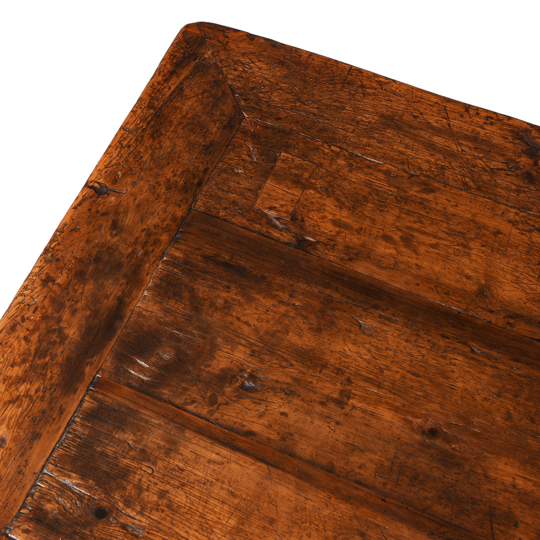 Corner Detail From Antique Chinese Cypress Half Table | Indigo Antiques
