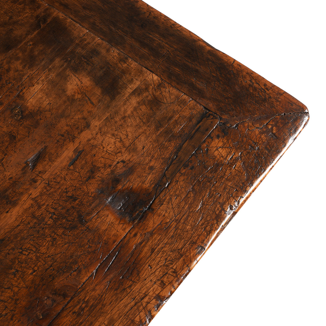 Corner Detail From Antique Chinese Cypress Half Table | Indigo Antiques