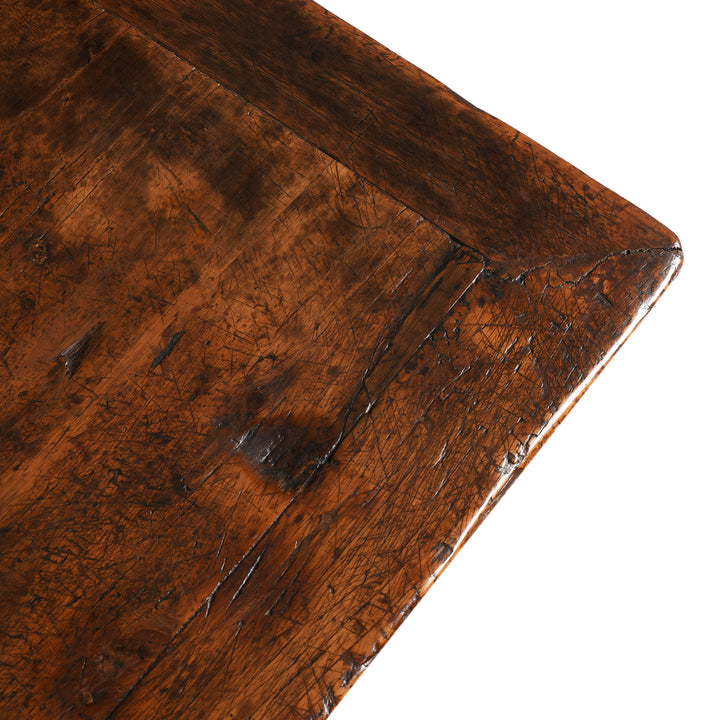 Corner Detail From Antique Chinese Cypress Half Table | Indigo Antiques