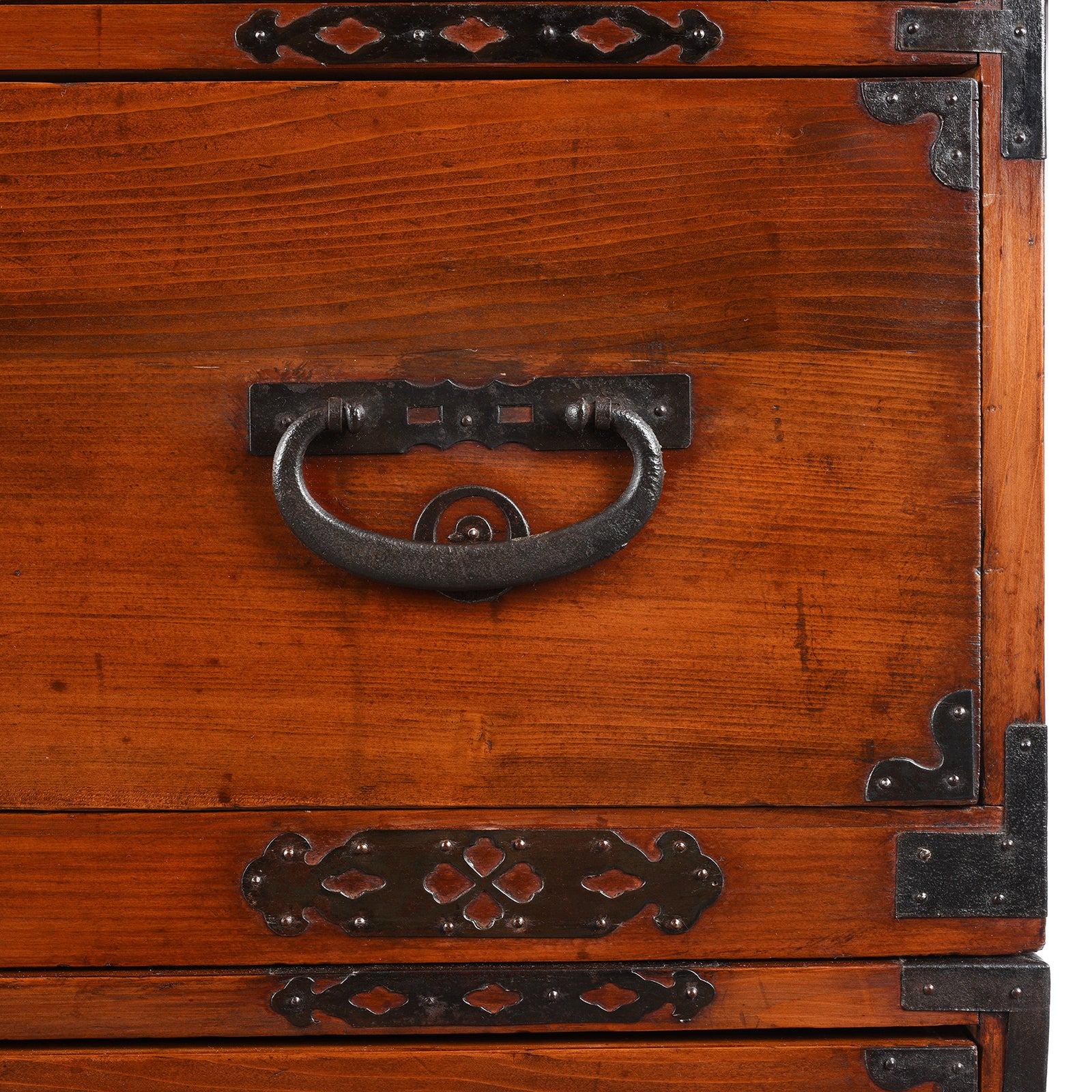 Handel Detail From Antique  Kasane Isho Dansu Chest From Tokyo - Taisho Era | Indigo Antiques