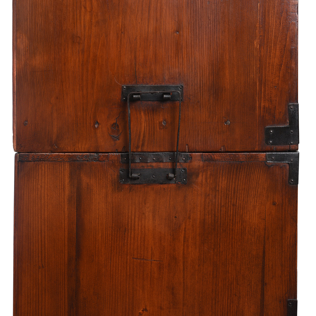 Side View Of Antique  Kasane Isho Dansu Chest From Tokyo - Taisho Era | Indigo Antiques
