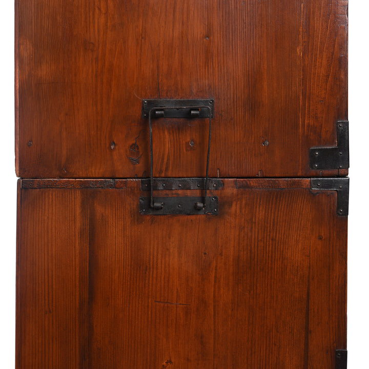 Side View Of Antique  Kasane Isho Dansu Chest From Tokyo - Taisho Era | Indigo Antiques