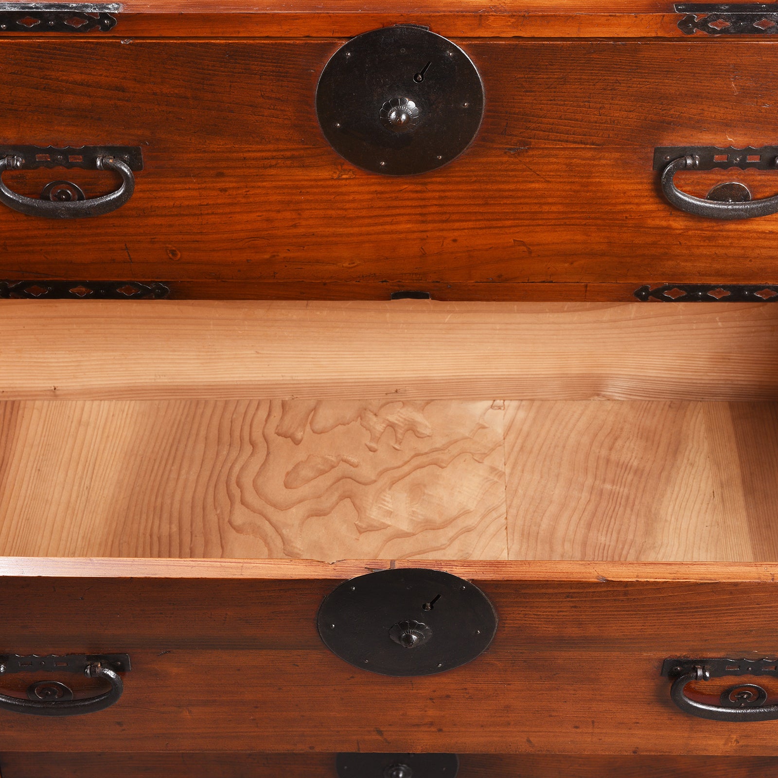 Drawer Interior Detail From Antique  Kasane Isho Dansu Chest From Tokyo - Taisho Era | Indigo Antiques