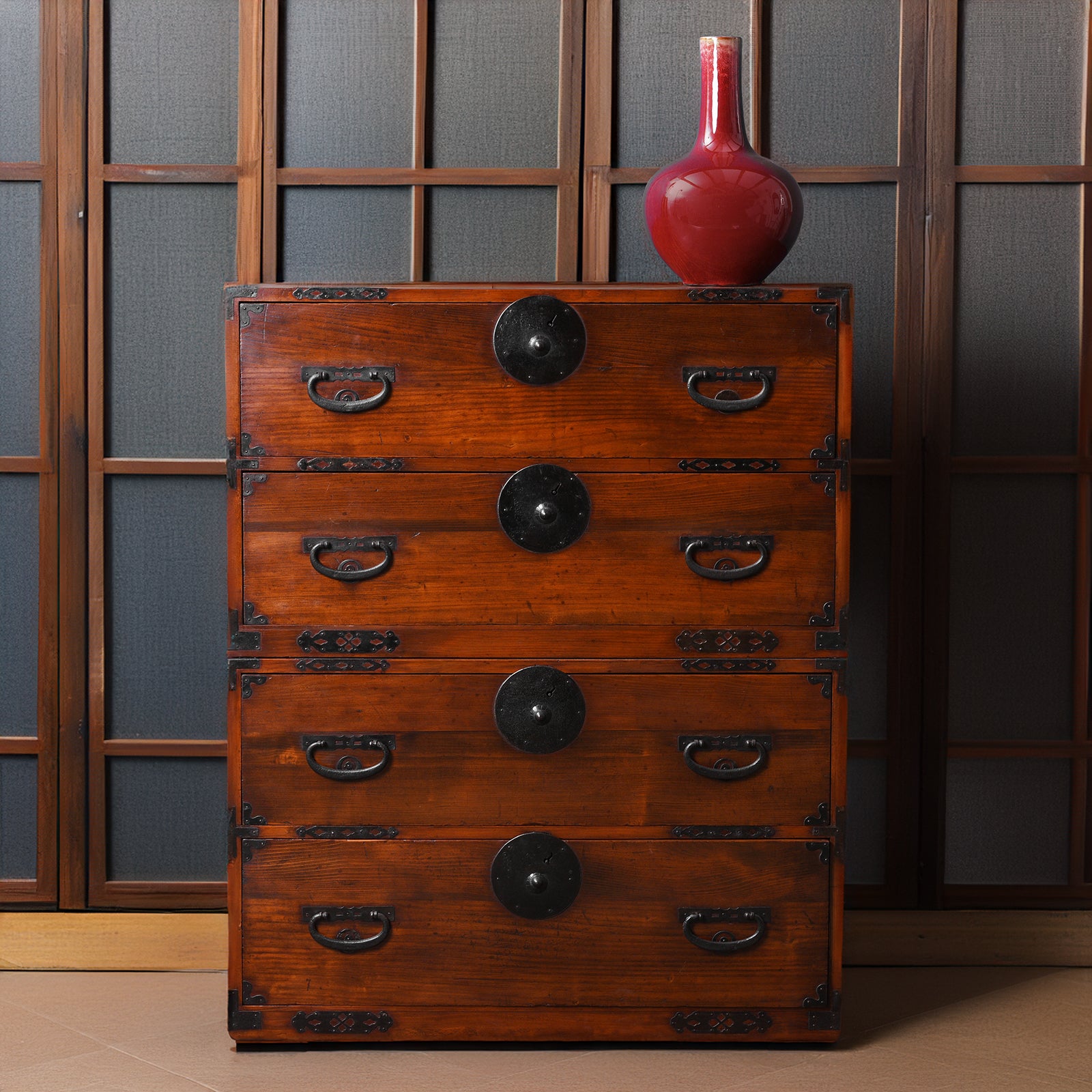 Antique Japanese Kasane Isho Dansu Chest of Drawers - Taisho Era | Indigo Antiques
