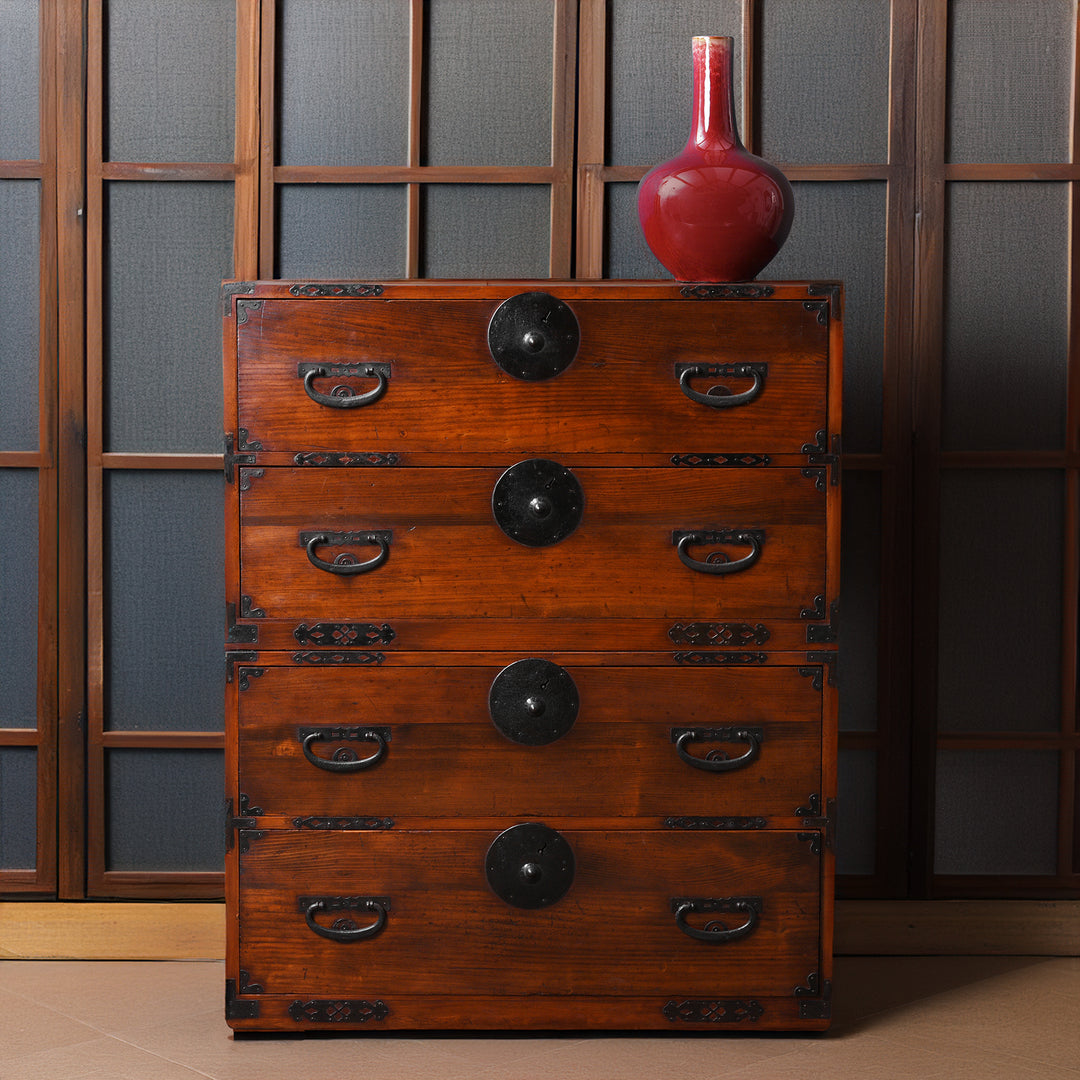 Antique Japanese Kasane Isho Dansu Chest of Drawers - Taisho Era | Indigo Antiques