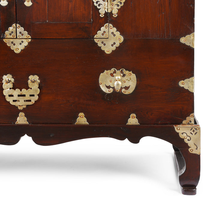 Bottom Corner Detail From Korean Ich Ung Nong | Indigo Antiques