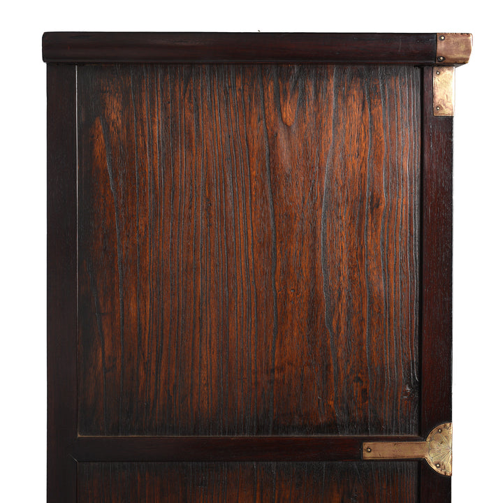 SIDE Detail From Korean Lacquer Samch'ung Jang Cabinet on Stand - Paulownia | Indigo Antques