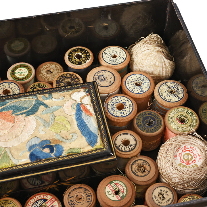 To Layer Detail From Antique Chinoiserie Lacquer Stacking Haberdashery Box | Indigo Antiques