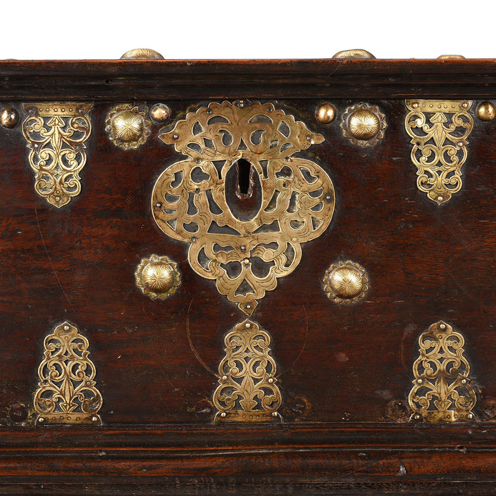 Lock Detail From Antique Dutch Colonial Chest from Ceylon | Indigo Antiques