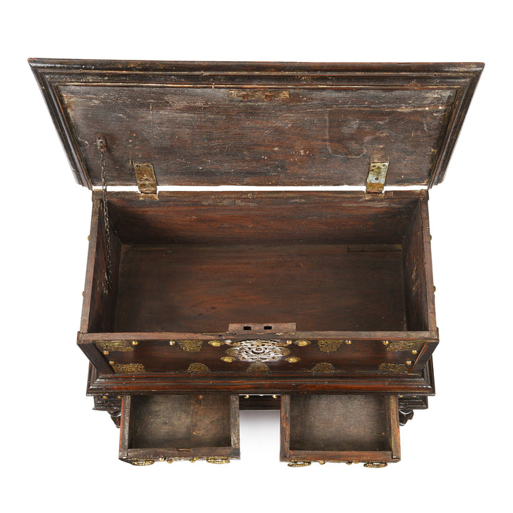 Interior Of Antique Dutch Colonial Chest from Ceylon | Indigo Antiques
