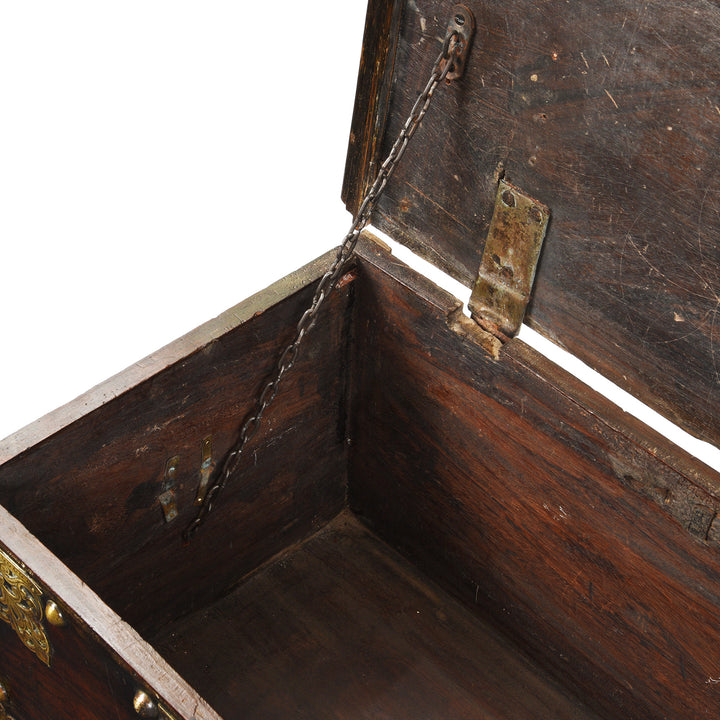 Chain Detail From Antique Dutch Colonial Chest from Ceylon | Indigo Antiques