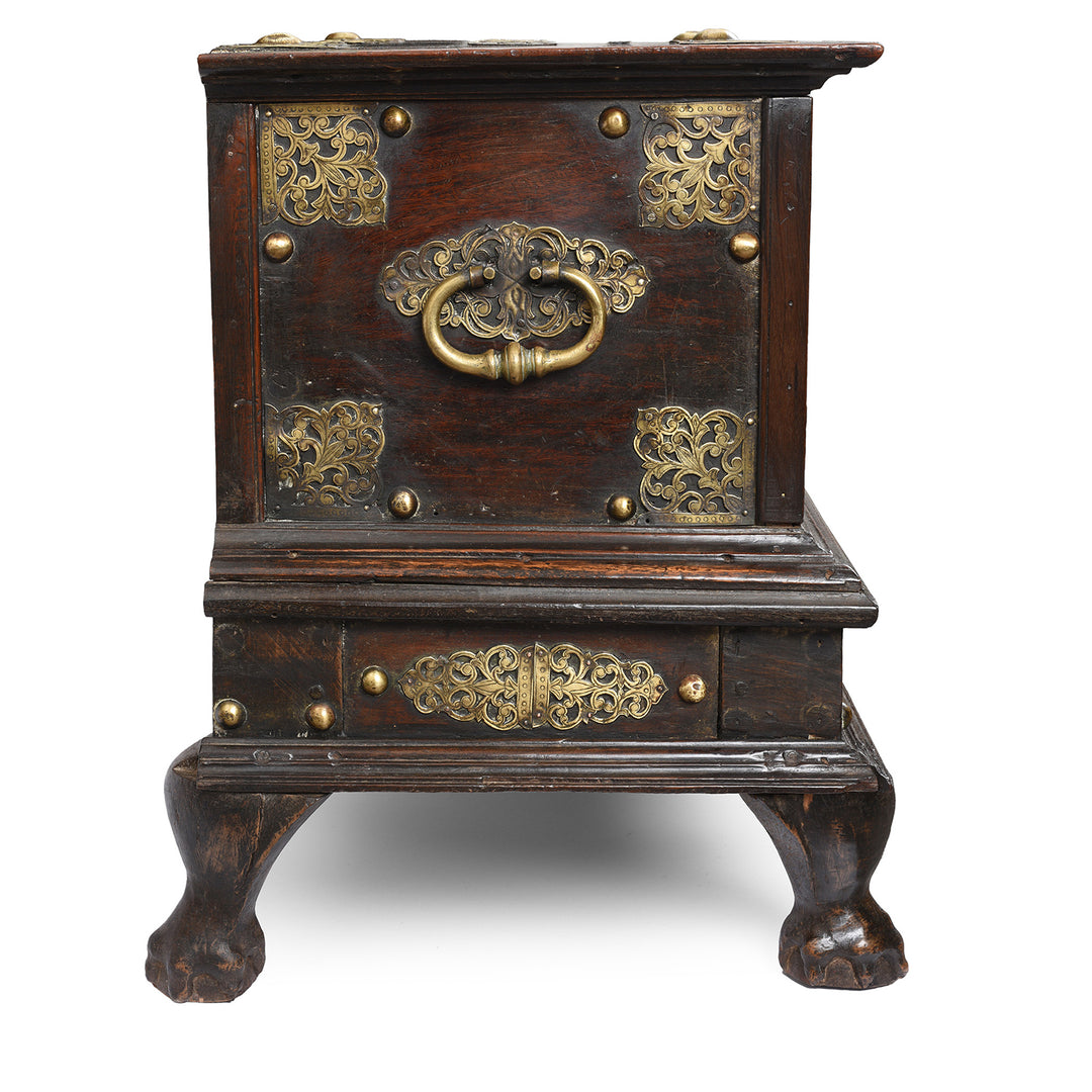 End Detail From Antique Dutch Colonial Chest from Ceylon | Indigo Antiques
