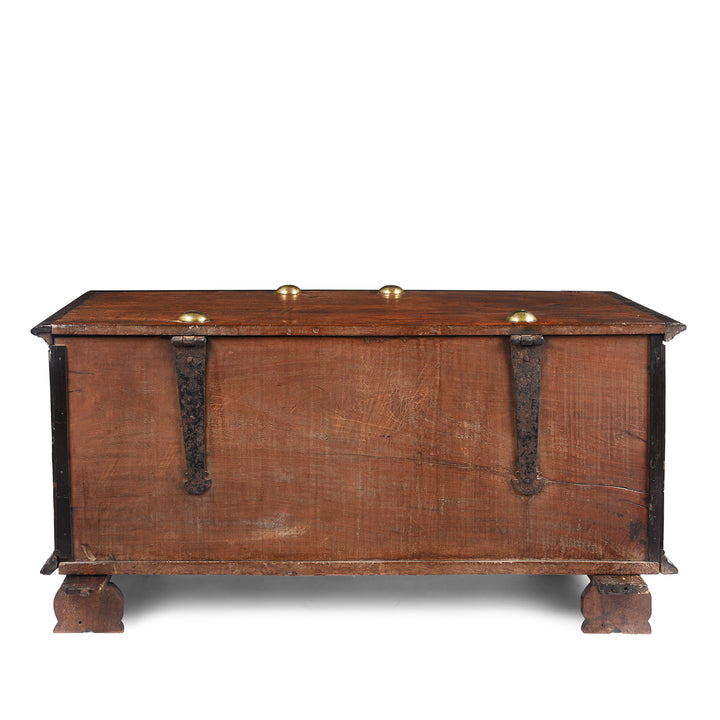 Back of Antique Indo-Dutch Jackfruit Chest on Stand From Ceylon -18th Century | Indigo Antiques