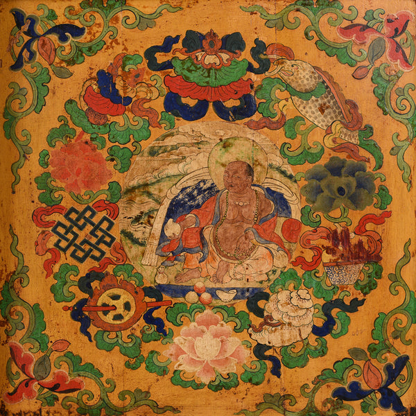 Painted Tibetan Altar Cabinet -  Late 19th Century