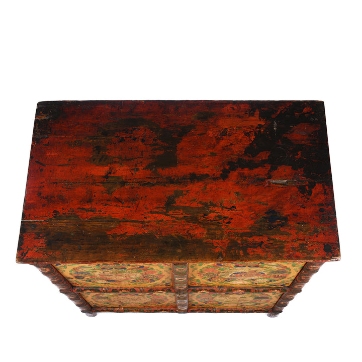 Antique Tibetan Painted Altar Cabinet -  Late 19th Century | Indigo Antiques | Indigo Antiques