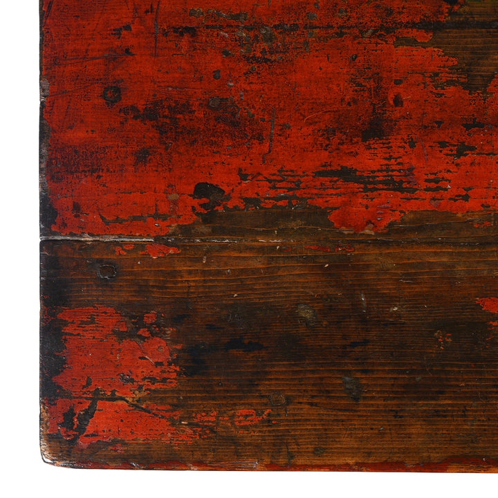 Top Detail From Antique Tibetan Painted Altar Cabinet -  Late 19th Century | Indigo Antiques | Indigo Antiques