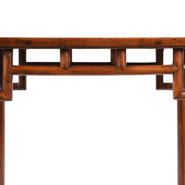 Detail From Antique Cypress & Cedarwood Chinese Wine Table - Ca 1920's | Indigo Antiques