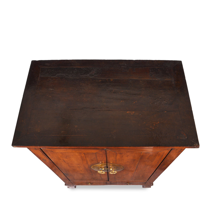 Top Down View Of Antique Chinese Walnut Cabinet From Gansu | Indigo Antiques