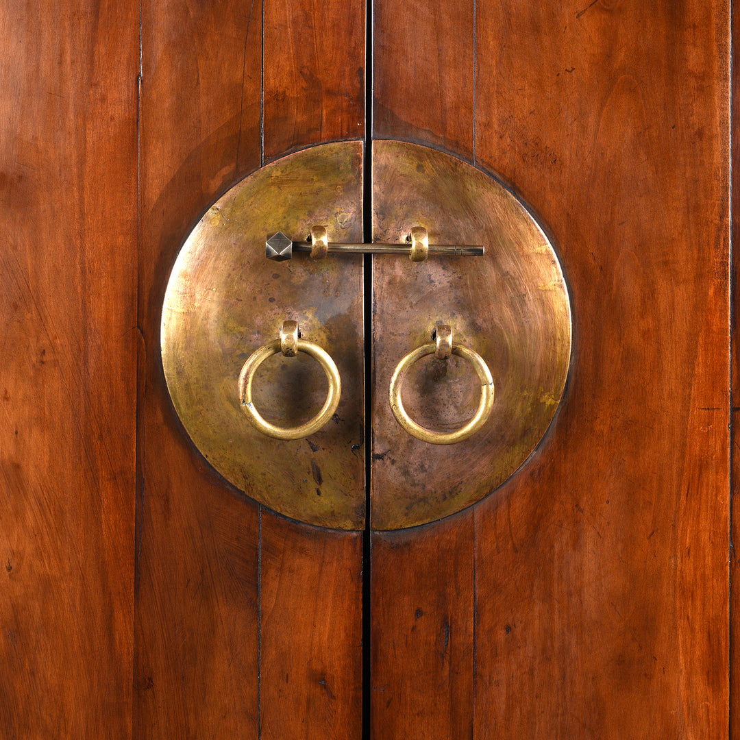 Detail From Antique Chinese Walnut Cabinet From Gansu | Indigo Antiques