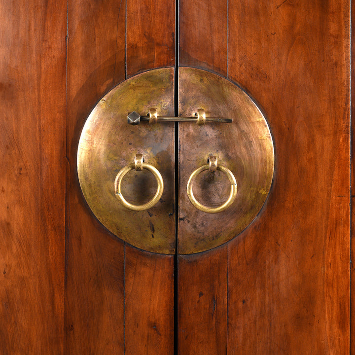 Detail From Antique Chinese Walnut Cabinet From Gansu | Indigo Antiques
