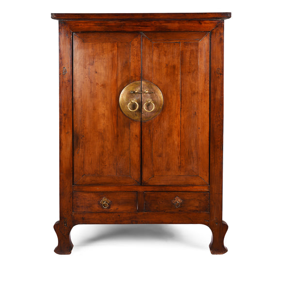Mulberry & Walnut Gansu Cabinet - 19thC Mulberry & Walnut Gansu Cabinet - 19thC