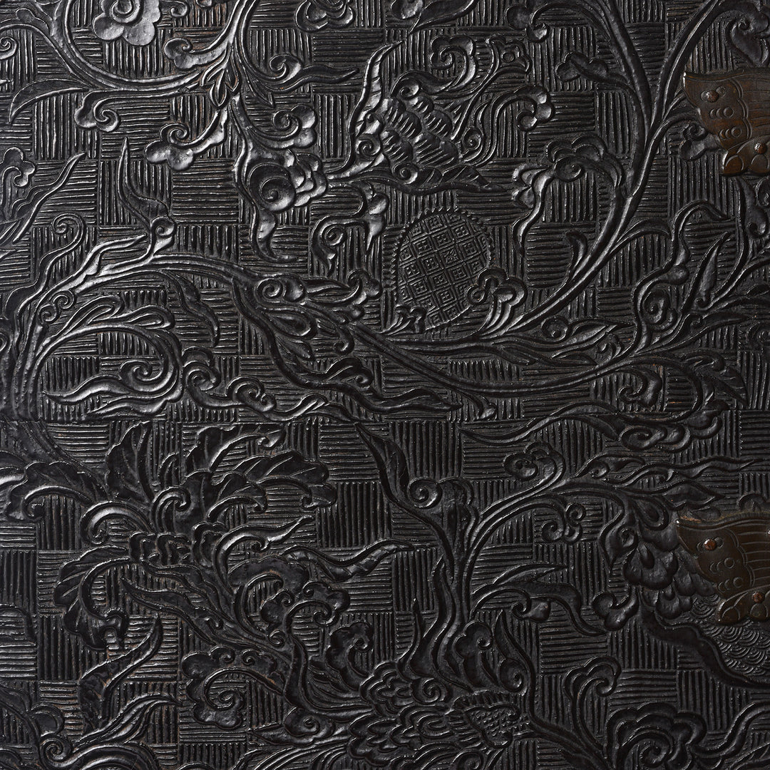 Japanese Black Lacquer Kodansu Jewellery Cabinet - Meiji Period