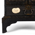 Japanese Black Lacquer Kodansu Jewellery Cabinet - Meiji Period