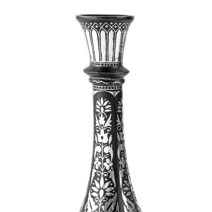 Bidri Work Mughal Flask - Ca 1960 | Indigo Antiques