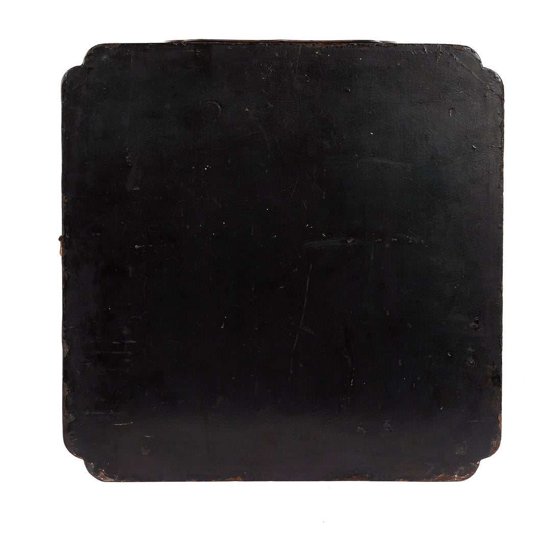 Back Of Antique Gilt Black Lacquer Chinoiserie Export Shrine Cabinet | Indigo Antiques