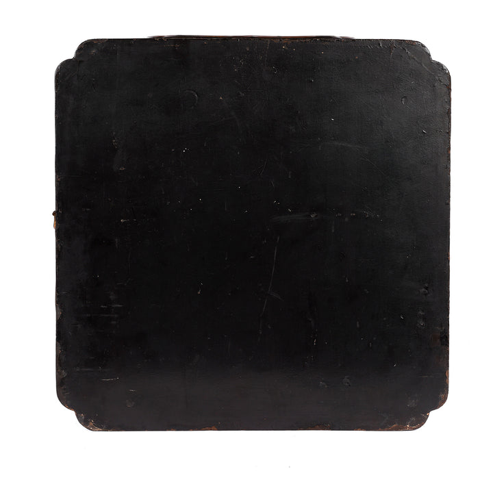 Back Of Antique Gilt Black Lacquer Chinoiserie Export Shrine Cabinet | Indigo Antiques