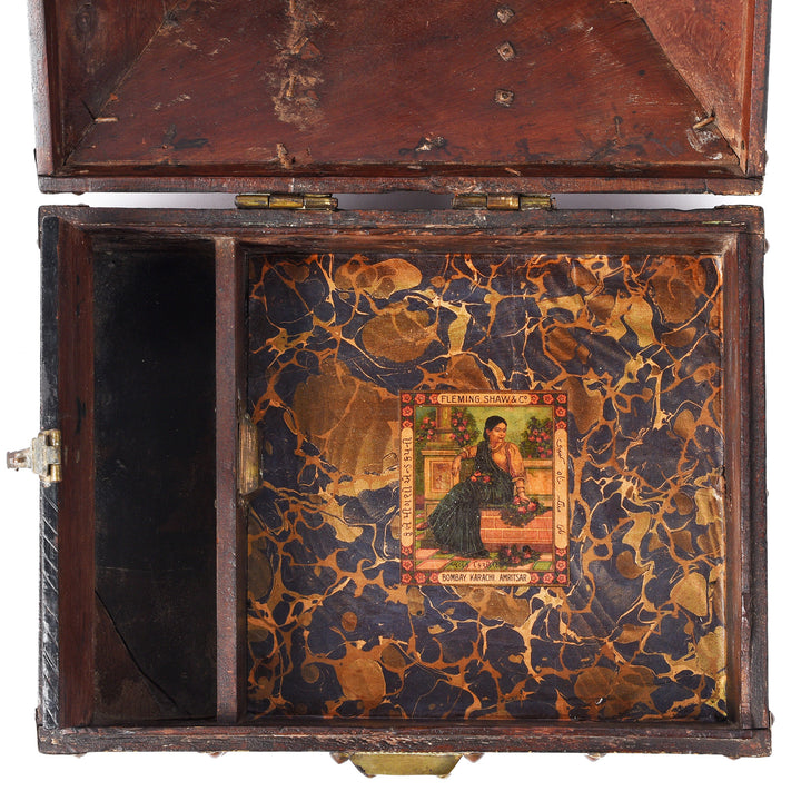 Detail From Antique Painted Betel Nut Box From Kerala | Indigo Antiques