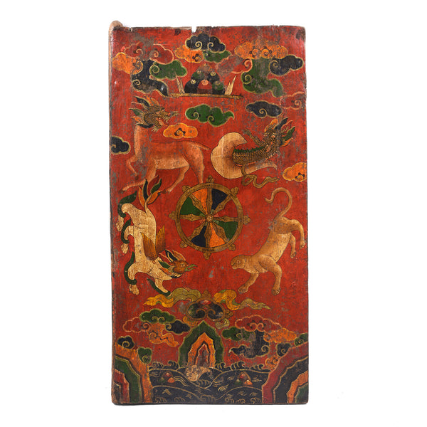Original Painted Tibetan Door - 19th Century