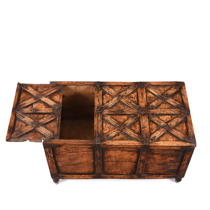 Open View Of Antique Stick Box from Rajasthan | Indigo Antiques