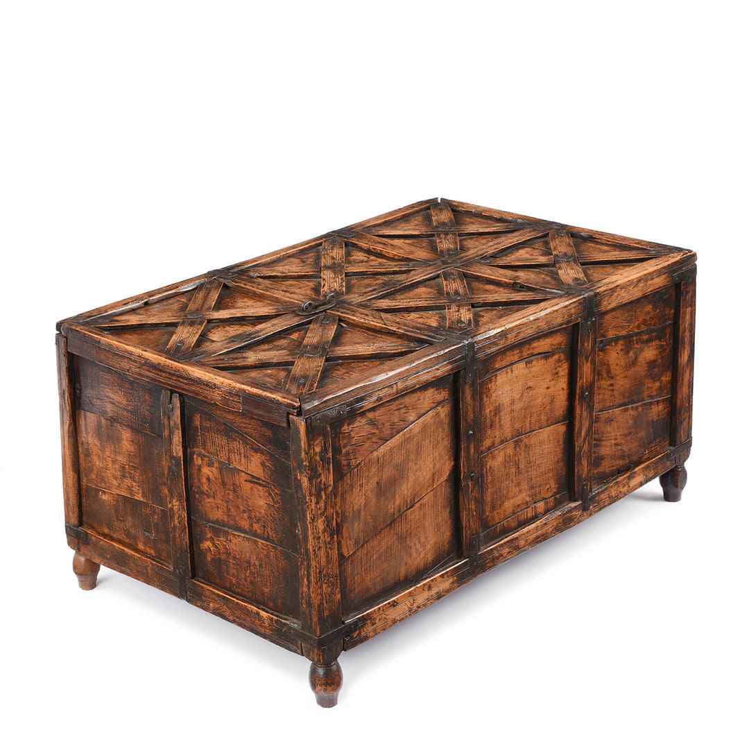 Angled View of Antique Stick Box from Rajasthan | Indigo Antiques