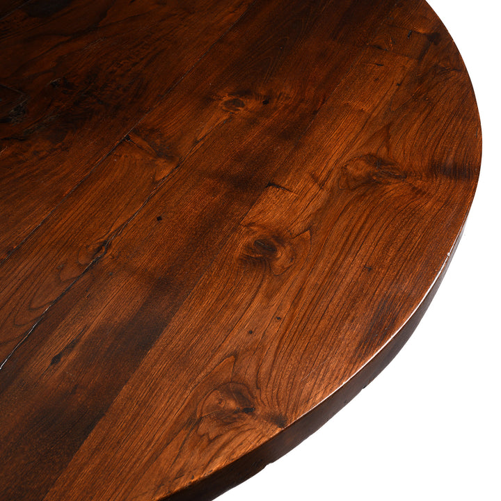 Detail From Round Dining Table Made From Reclaimed Teak | Indigo Antiques