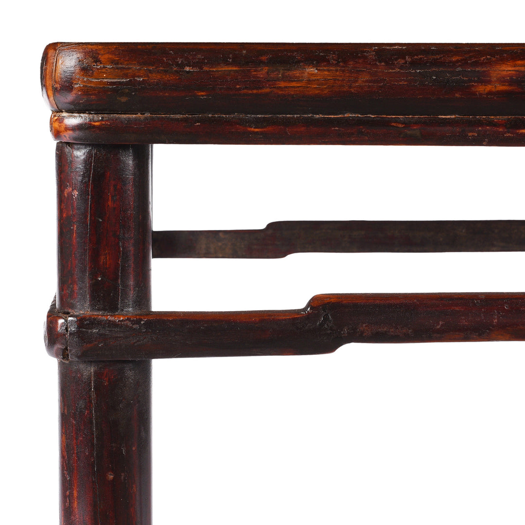 Corner Detail From Antique Elm Side Table From Shanxi | Indigo Antiques