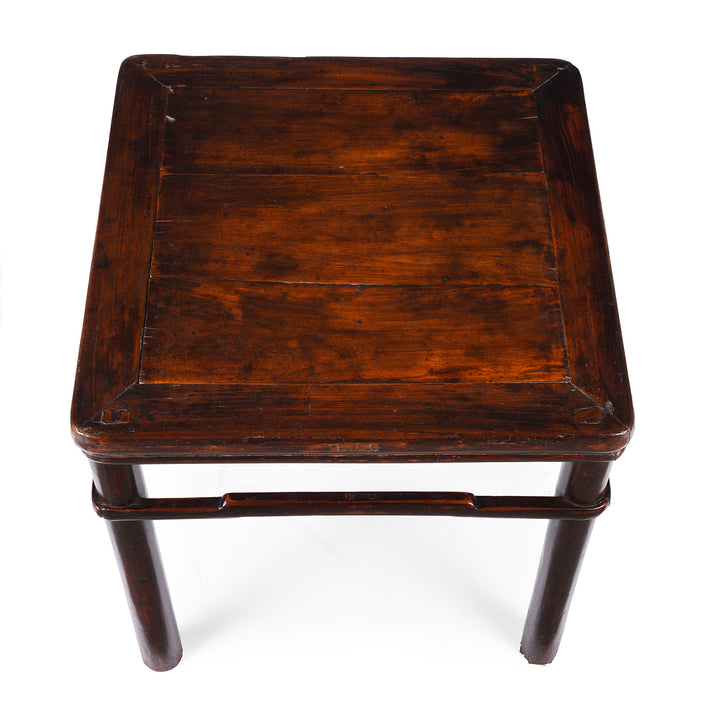 Top Down View Showing Surface Of Antique Elm Side Table From Shanxi | Indigo Antiques