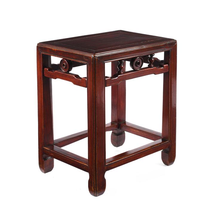 Angled View Of Antique Chinese Side Table From Jiangsu | Indigo Antiques